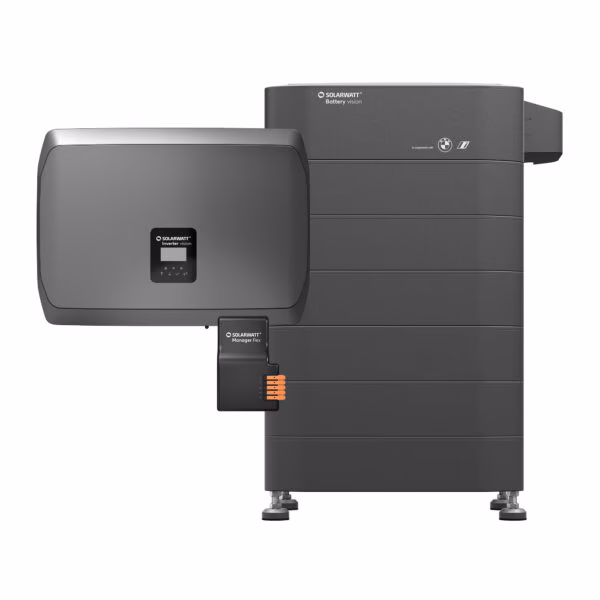 Solarwatt vision 2.0 thuisbatterij 25,9 kWh met 9,9 kw vermogen 7 pack 3 fasen